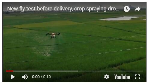 New fly test before delivery, crop spraying drone