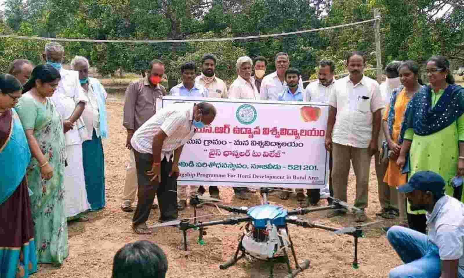 chemical spraying drones in Indian